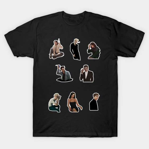 The Atlas Six sticker set T-Shirt by LittleChmura